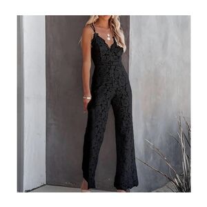 Elegant Black Lace Jumpsuit